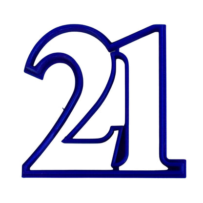 Number 21 Twenty-one 21st Birthday Anniversary Sports Cookie Cutter USA PR108-21