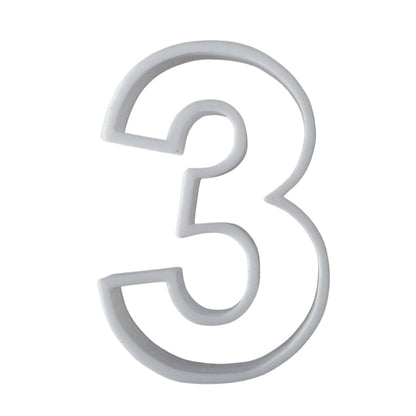 6x Number Three 3 Fondant Cutter Cupcake Topper 1.75 IN USA FD108-3