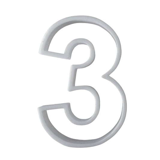 6x Number Three 3 Fondant Cutter Cupcake Topper 1.75 IN USA FD108-3