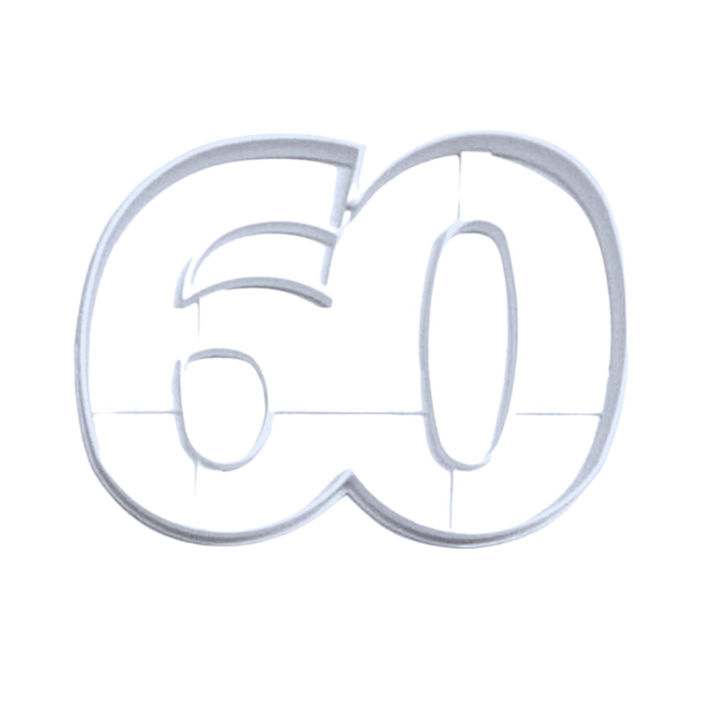 Number 60 Sixty Anniversary Birthday Sports Party Cookie Cutter USA PR108-60
