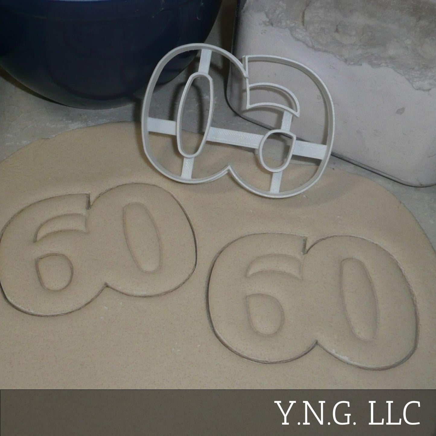 Number 60 Sixty Anniversary Birthday Sports Party Cookie Cutter USA PR108-60
