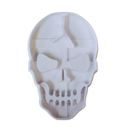 6x Cracked Skull Halloween Fondant Cutter Cupcake Topper 1.75 IN USA FD114