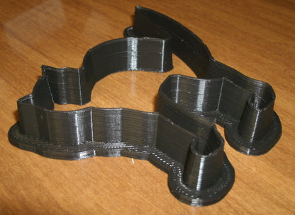 6x Scary Black Cat Outline Fondant Cutter Cupcake Topper 1.75 IN USA FD115