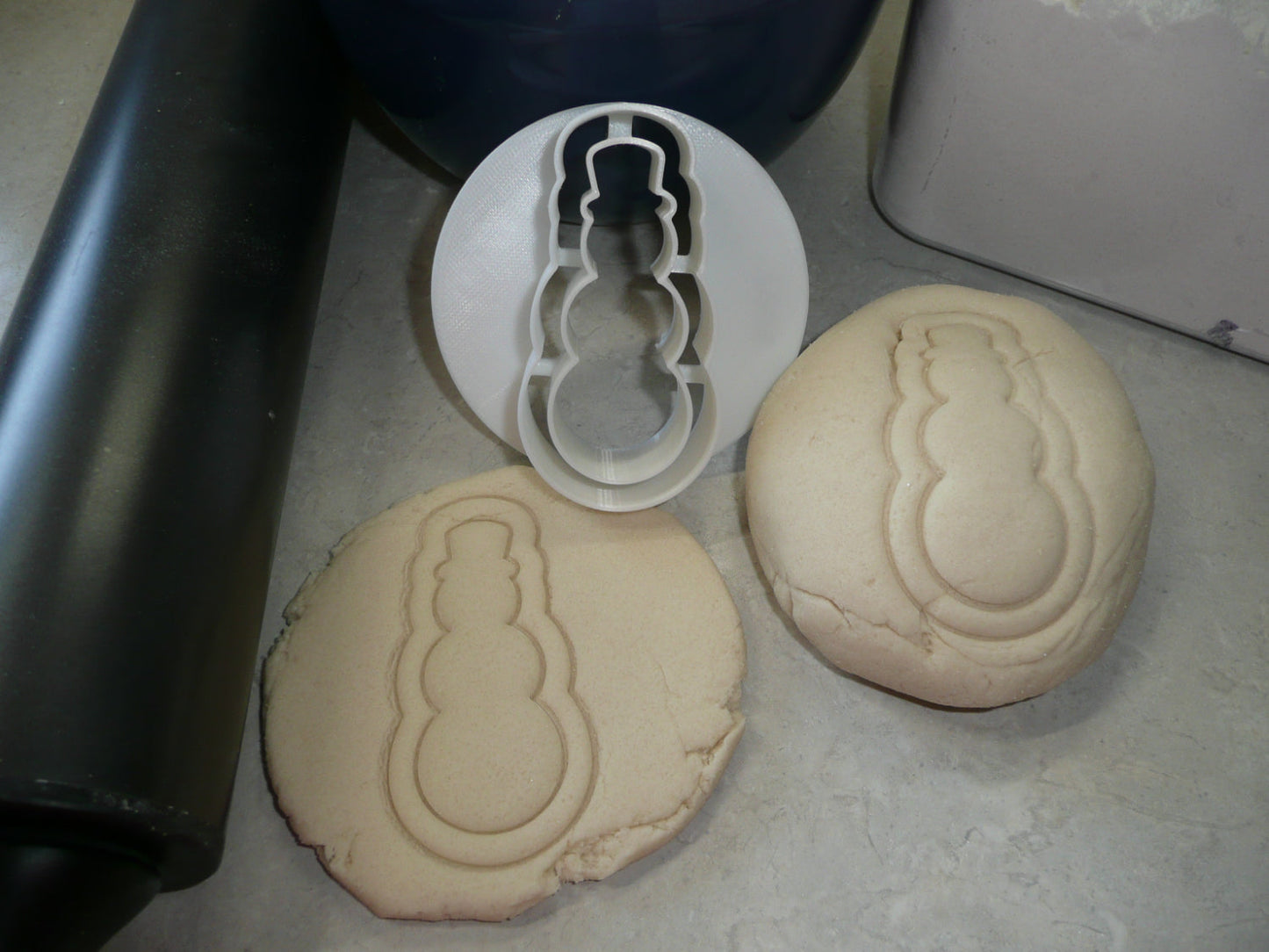 Snowman Set Of 2 Sizes Concha Cutters Bread Stamps Made in USA PR1802