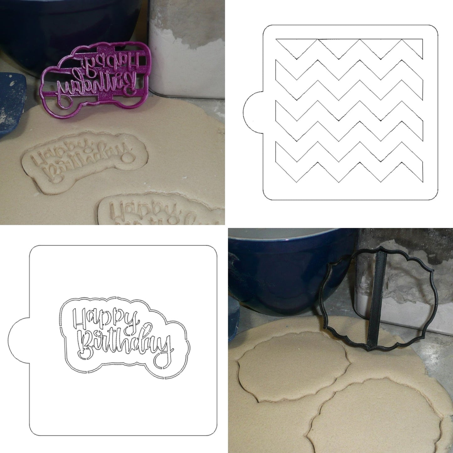 Cookie Decorating Kit Stencil Holder Stencils and Cutters USA PR1808