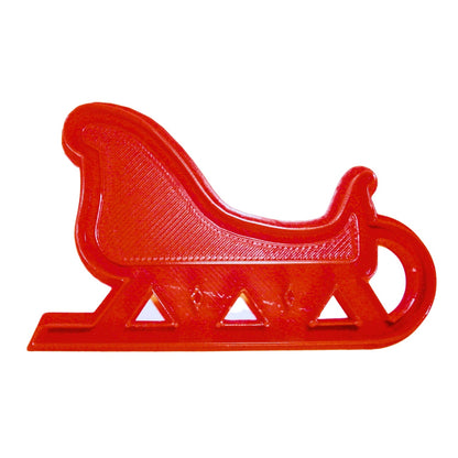 6x Santa Sleigh Christmas Fondant Cutter Cupcake Topper 1.75 IN USA FD180