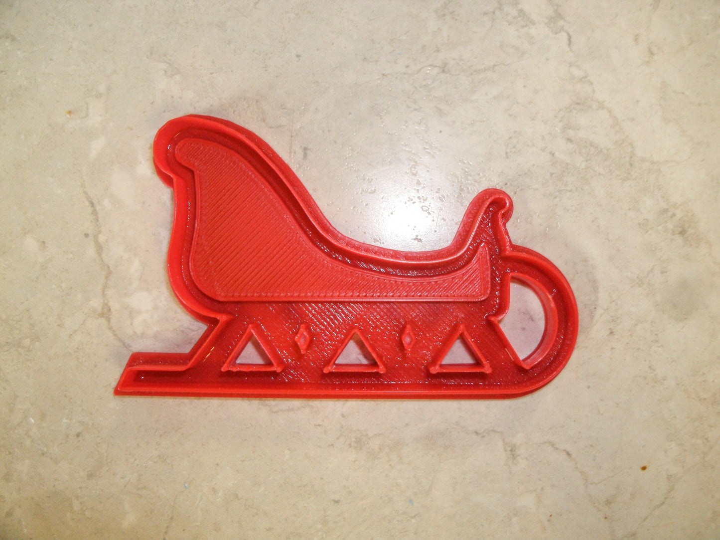 6x Santa Sleigh Christmas Fondant Cutter Cupcake Topper 1.75 IN USA FD180