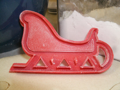 Santa Sleigh Christmas Holiday Winter Snow Ride Cookie Cutter USA PR180