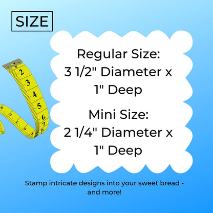 Cross Set Of 2 Sizes Concha Cutters Bread Stamps Made In USA PR1823