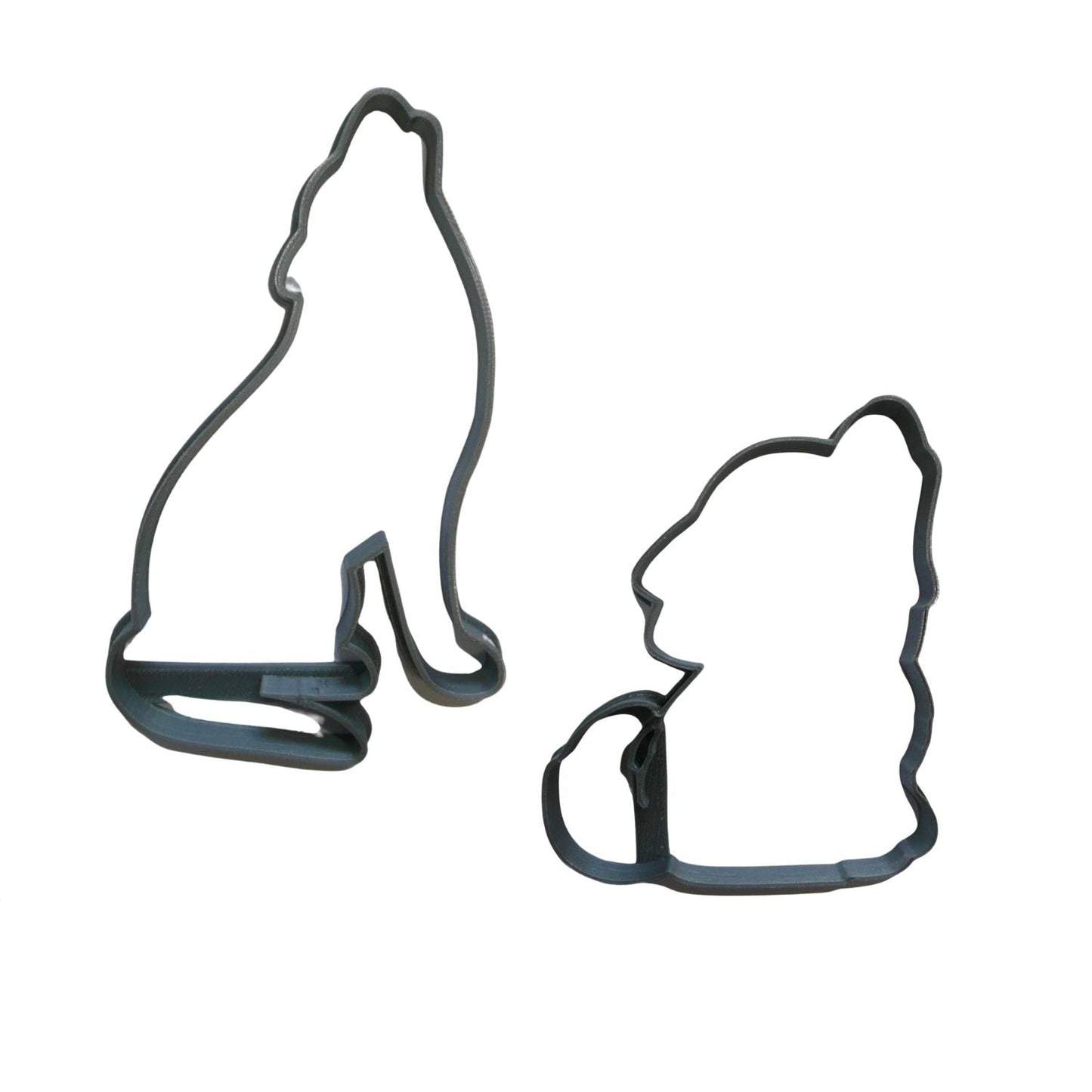 Howling Wolves Adult Baby Set Of 2 Cookie Cutters Made In USA PR1923