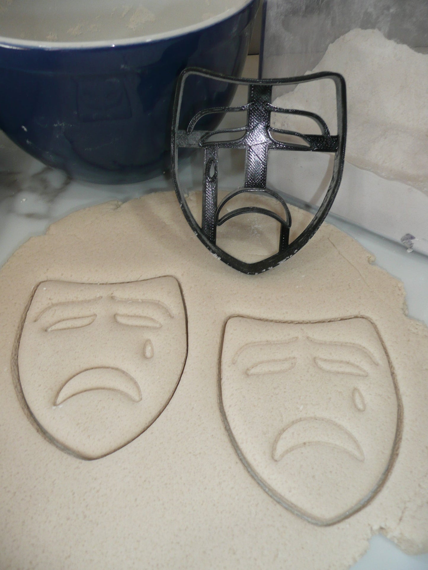 Comedy Tragedy Masks Drama Set Of 3 Cookie Cutters Made In USA PR1928