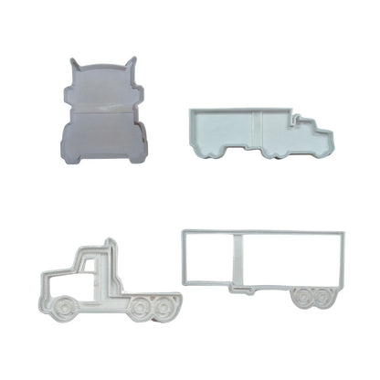 Semi Trucks Big Rig Vehicle Set Of 4 Cookie Cutters Made In USA PR1938