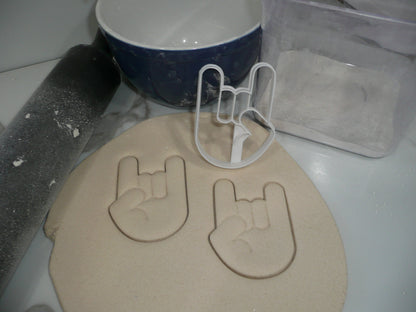 Hand Gestures Peace Shaka Set Of 4 Cookie Cutters Made In USA PR1948