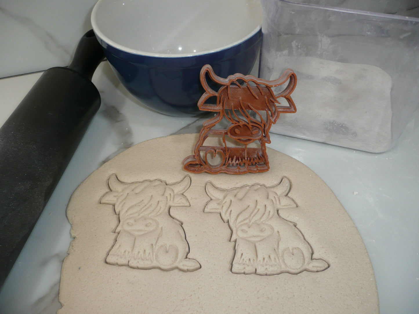 Highland Cow Long Hair Animal Set Of 2 Cookie Cutters Made In USA PR1951