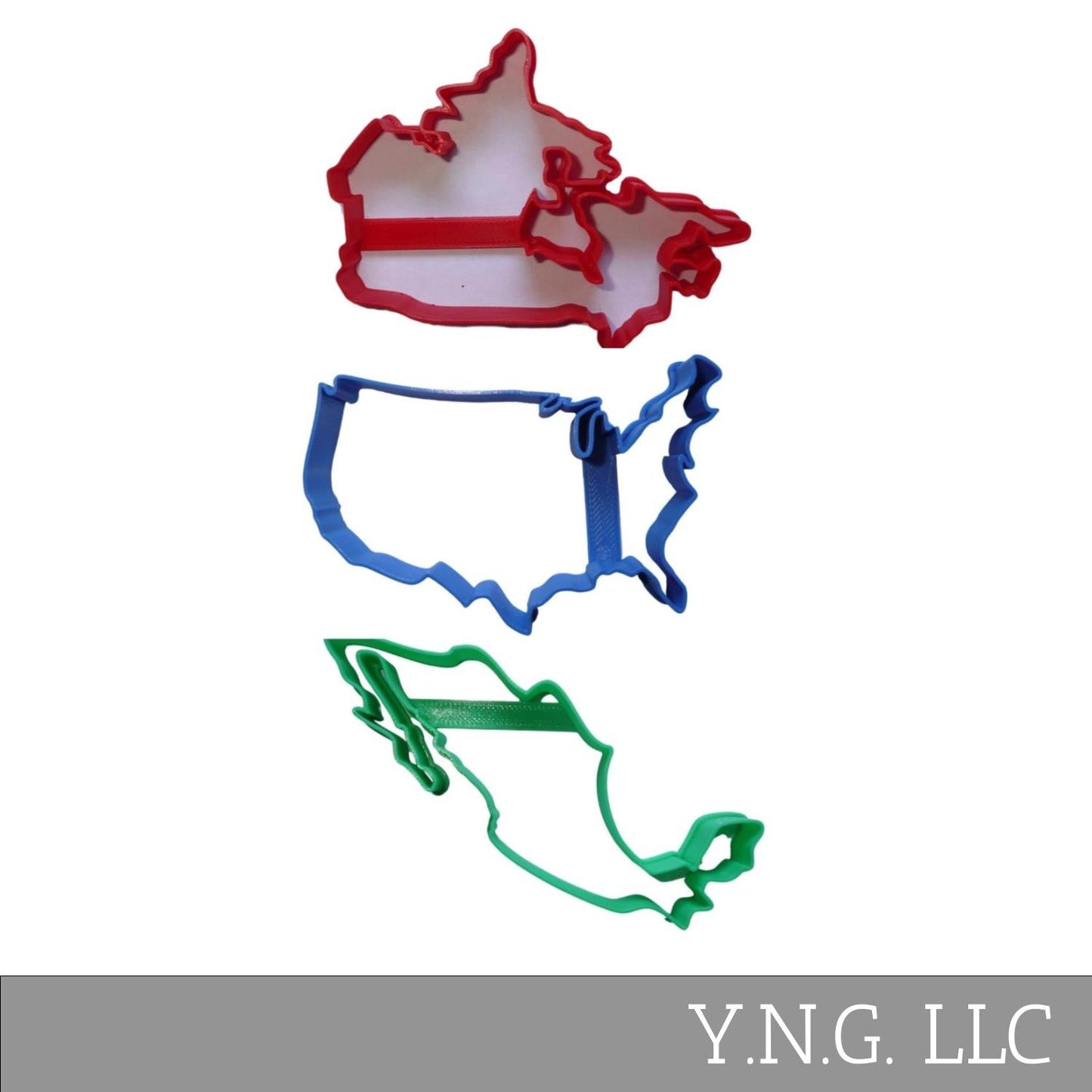 Canada USA Mexico North America Set Of 3 Cookie Cutters Made In USA PR1963