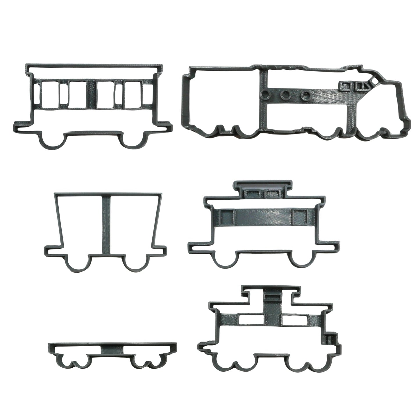 Train Cars Passenger Box Car Caboose Set Of 6 Cookie Cutters Made In USA PR1972