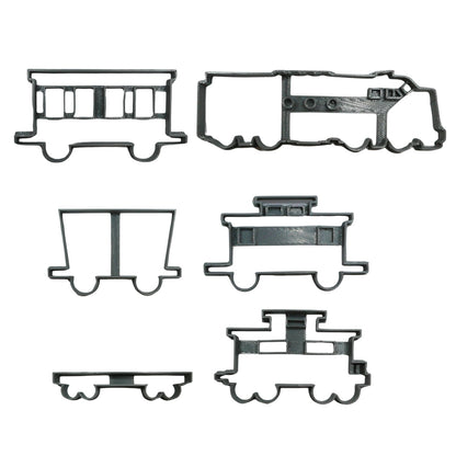 Train Cars Passenger Box Car Caboose Set Of 6 Cookie Cutters Made In USA PR1972