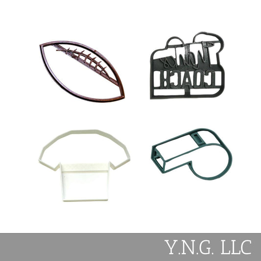 Thanks Coach Football Team Set Of 4 Cookie Cutters Made In USA PR1997