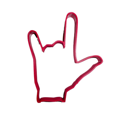 6x I Love You Sign Language Fondant Cutter Cupcake Topper 1.75 IN USA FD211