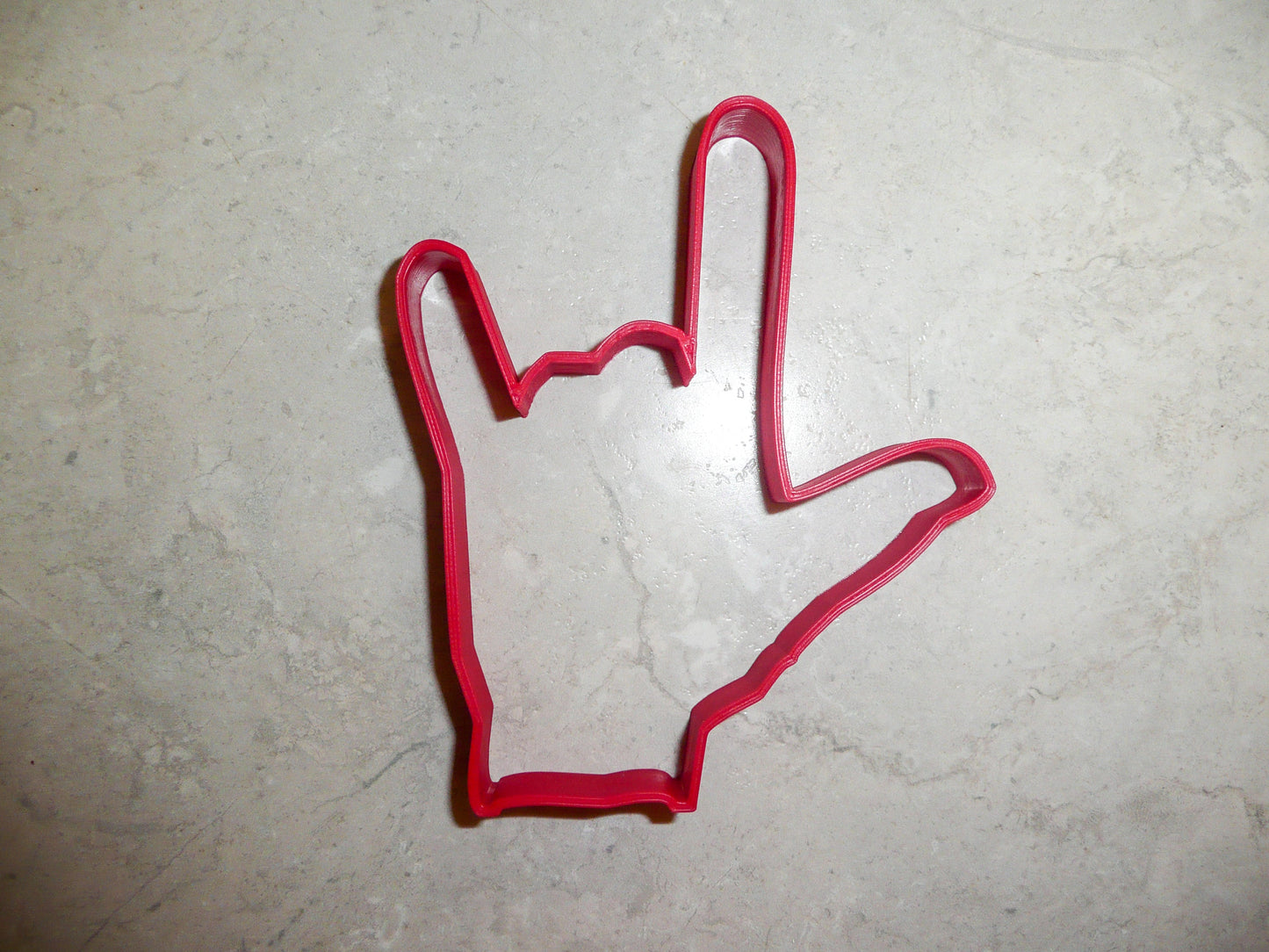 6x I Love You Sign Language Fondant Cutter Cupcake Topper 1.75 IN USA FD211