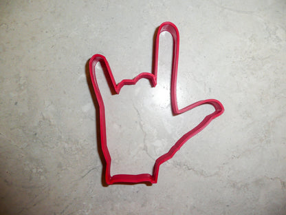 6x I Love You Sign Language Fondant Cutter Cupcake Topper 1.75 IN USA FD211