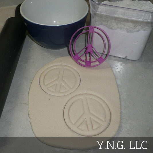 Peace Sign Symbol 1960s 1970s Retro Hippie Cookie Cutter Made In USA PR2165