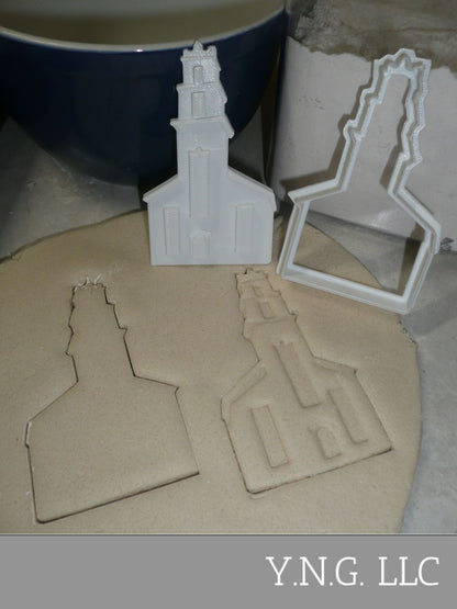 Church Outline Cookie Cutter and Detailed Stamp Set of 2 Made In USA PR2170