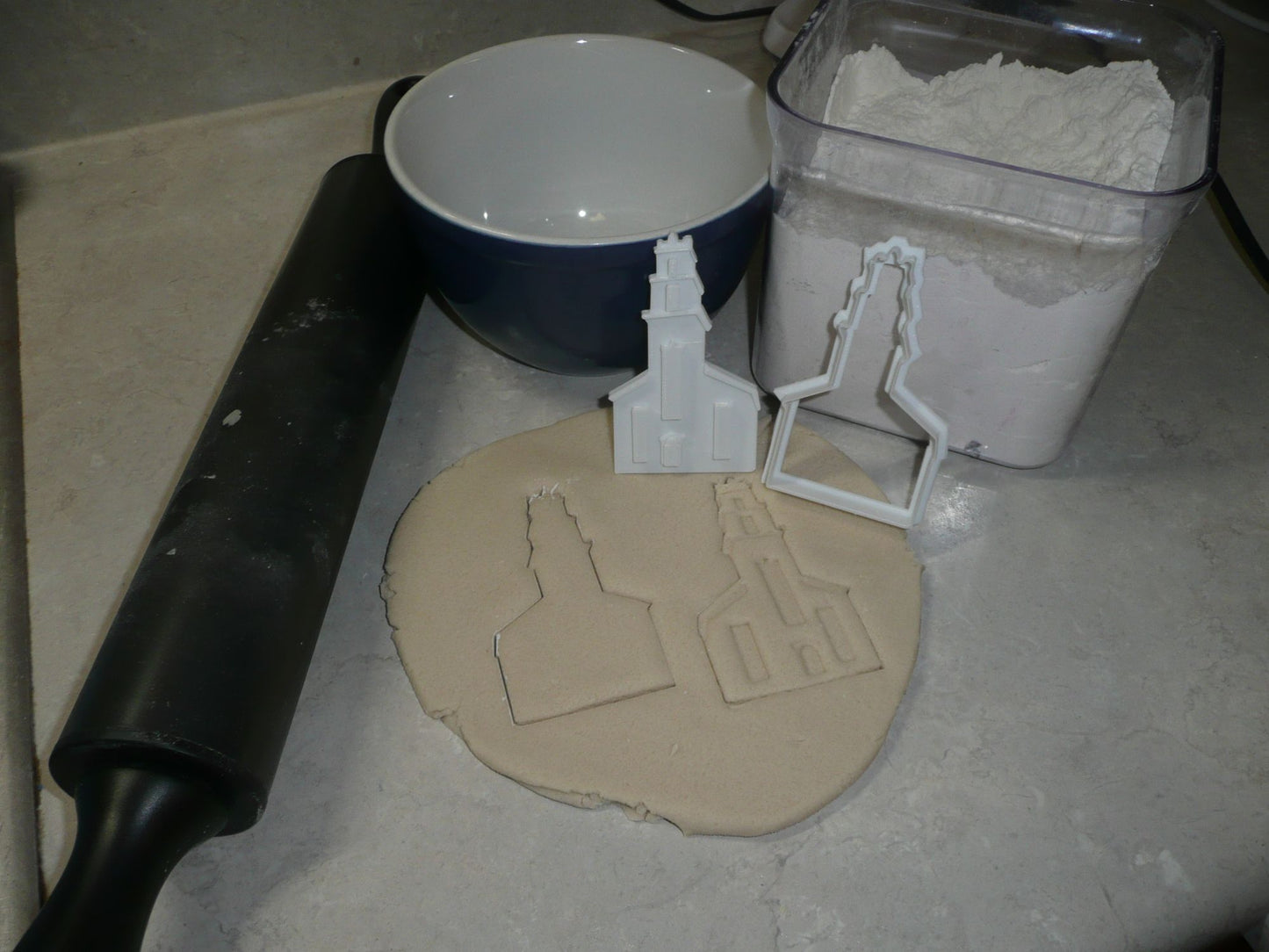 Church Outline Cookie Cutter and Detailed Stamp Set of 2 Made In USA PR2170