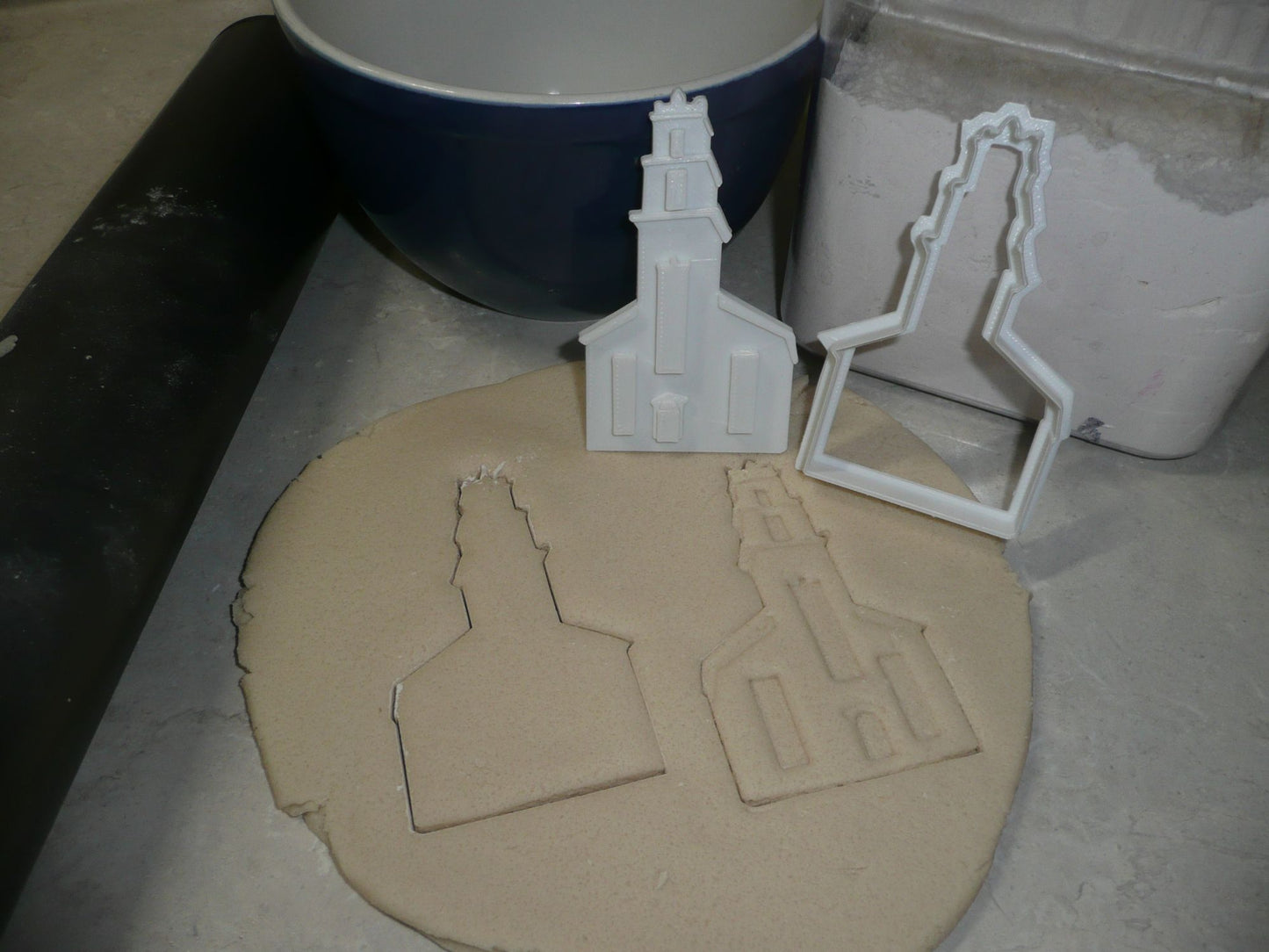 Church Outline Cookie Cutter and Detailed Stamp Set of 2 Made In USA PR2170