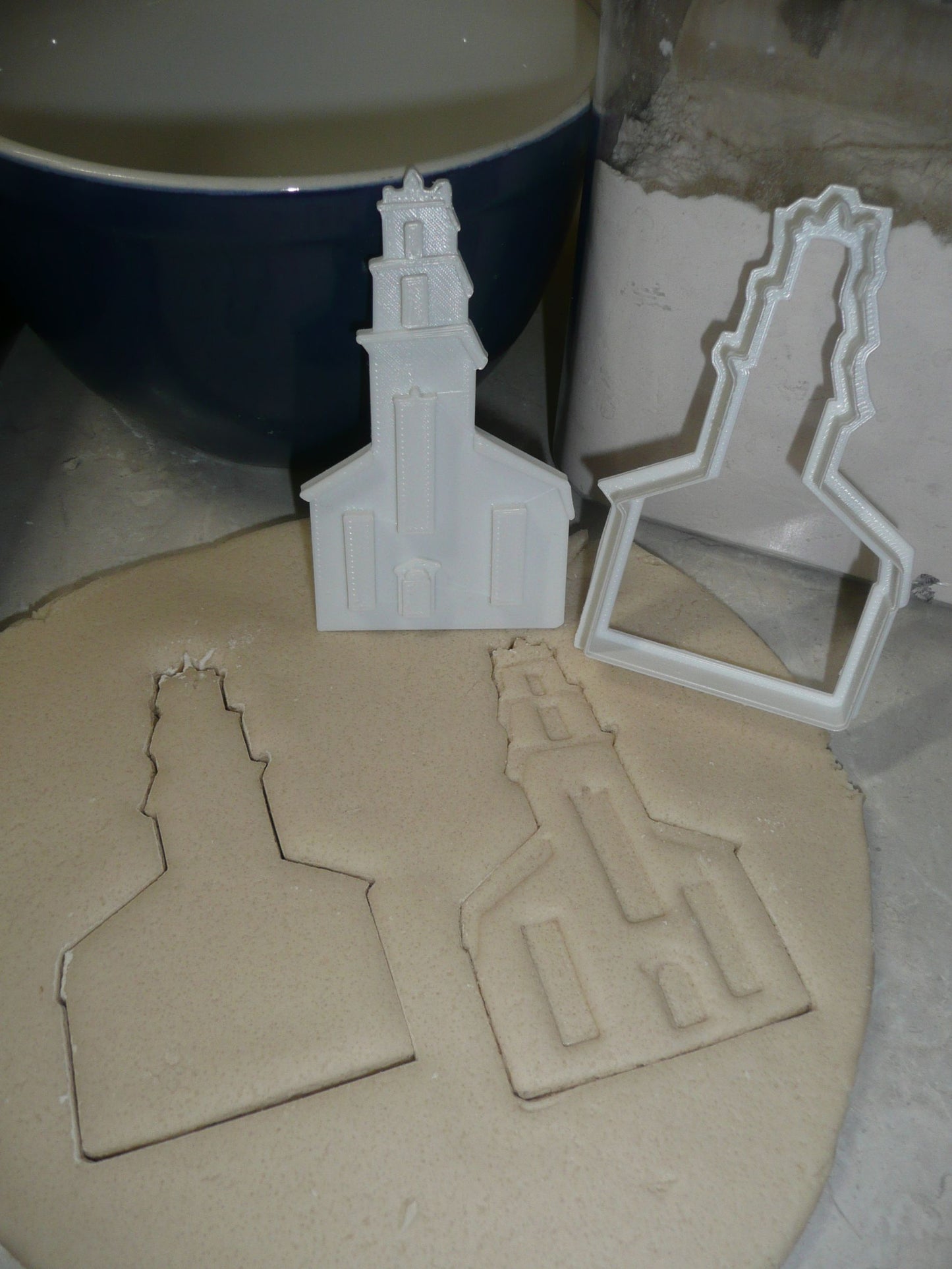 Church Outline Cookie Cutter and Detailed Stamp Set of 2 Made In USA PR2170