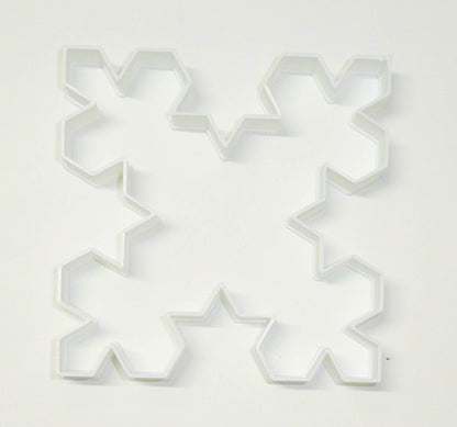 Snowflake Outline Koch Shape Winter Season Cookie Cutter Made In USA PR2202