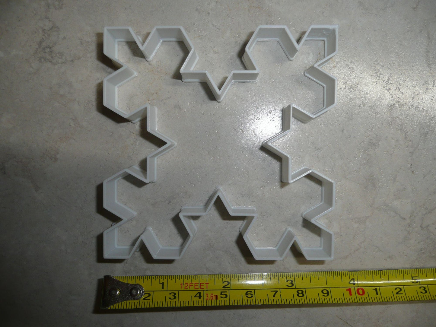 Snowflake Outline Koch Shape Winter Season Cookie Cutter Made In USA PR2202