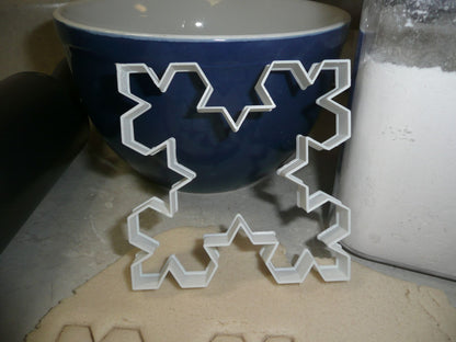 Snowflake Outline Koch Shape Winter Season Cookie Cutter Made In USA PR2202