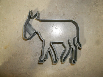 6x Donkey Animal Fondant Cutter Cupcake Topper 1.75 IN USA FD2213
