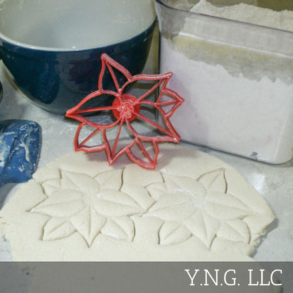 Poinsettia Plant Foliage Christmas Star Flower Cookie Cutter Made In USA PR2229