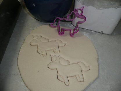 Unicorn Magical Horse with Sprialed Horn Cookie Cutter Made In USA PR2303
