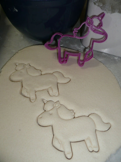 Unicorn Magical Horse with Sprialed Horn Cookie Cutter Made In USA PR2303