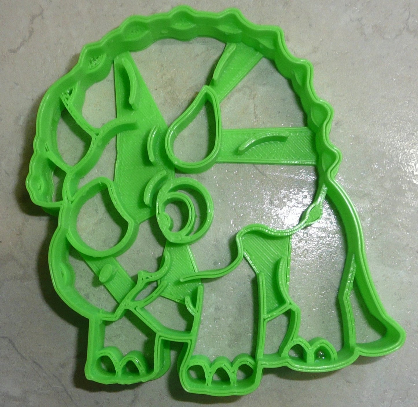 6x Triceratops Dinosaur Fondant Cutter Cupcake Topper 1.75 IN USA FD2338