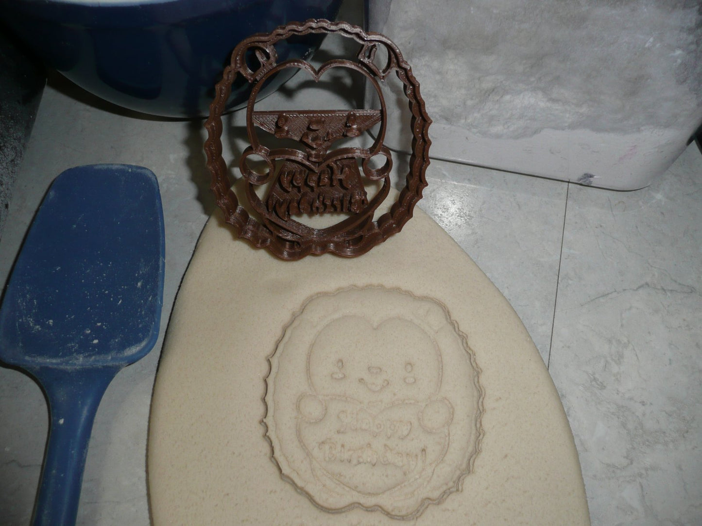 Happy Birthday Teddy Bear Stuffed Animal Cookie Cutter Made In USA PR2368