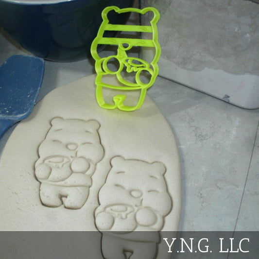 Winnie The Pooh Holding Honey Hunny Pot Cookie Cutter Made In USA PR2374