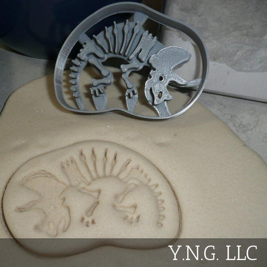Triceratops Detailed Fossil Skeleton Dinosaur Cookie Cutter Made In USA PR2397