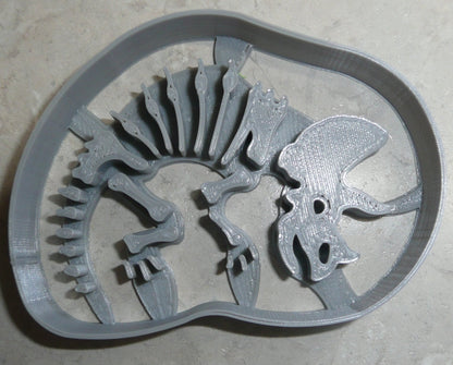Triceratops Detailed Fossil Skeleton Dinosaur Cookie Cutter Made In USA PR2397