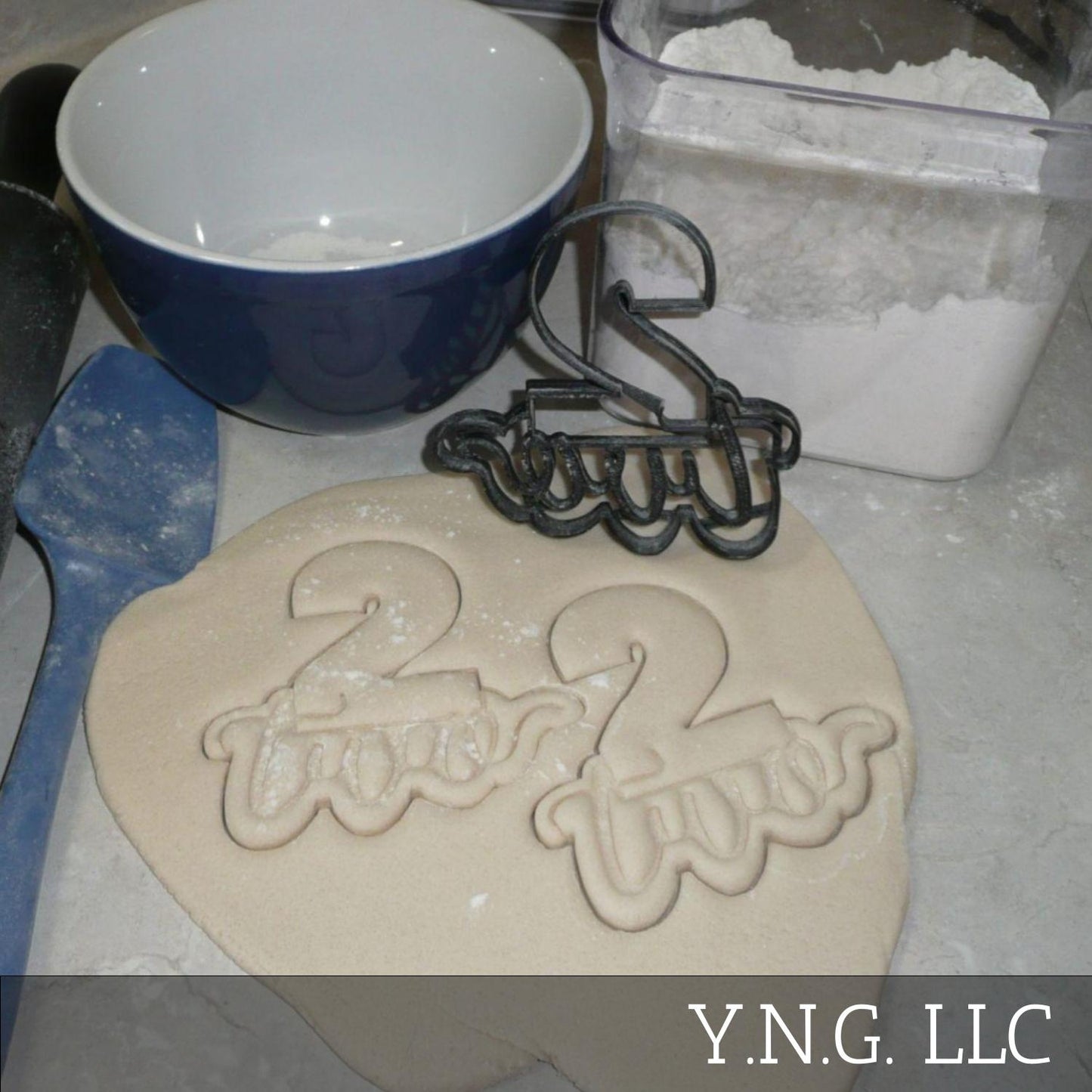 Number Two 2 With Word Birthday Anniversary Cookie Cutter Made In USA PR2403