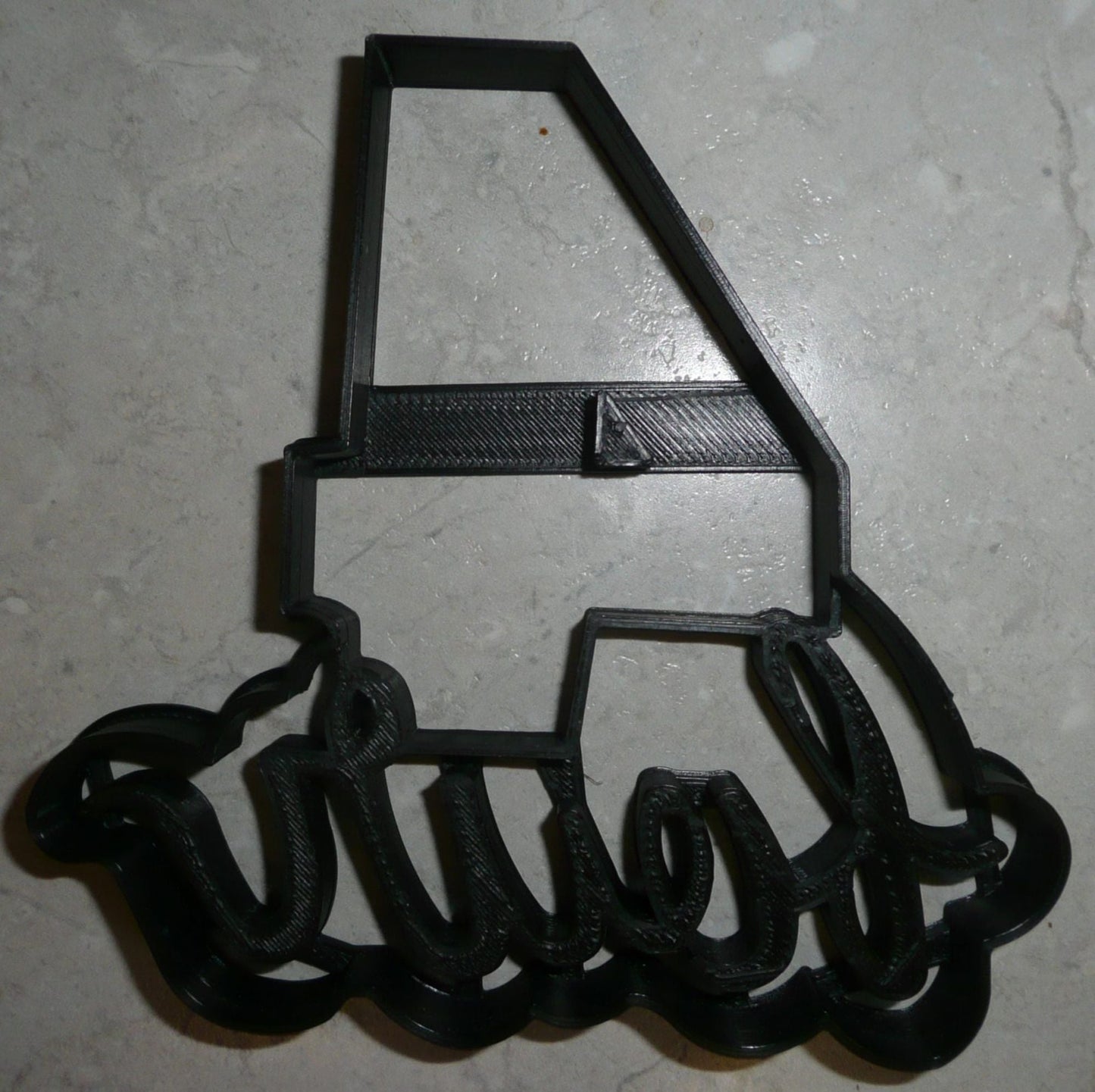 Number Four 4 With Word Birthday Anniversary Cookie Cutter Made In USA PR2405