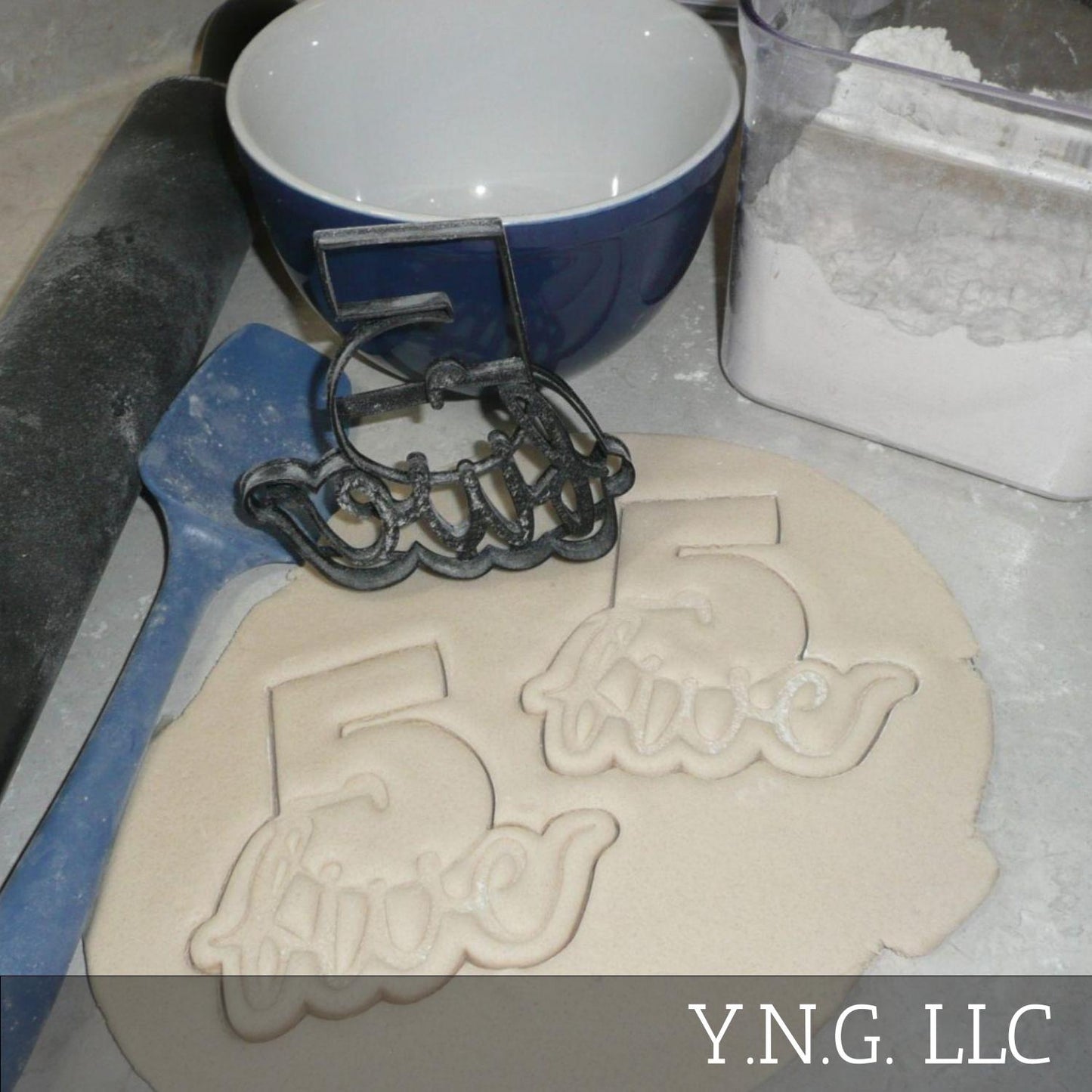 Number Five 5 With Word Birthday Anniversary Cookie Cutter Made In USA PR2406