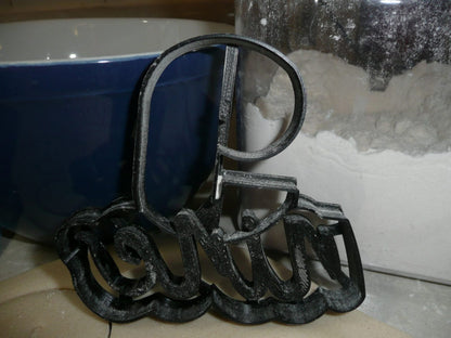 Number Nine 9 With Word Birthday Anniversary Cookie Cutter Made In USA PR2410