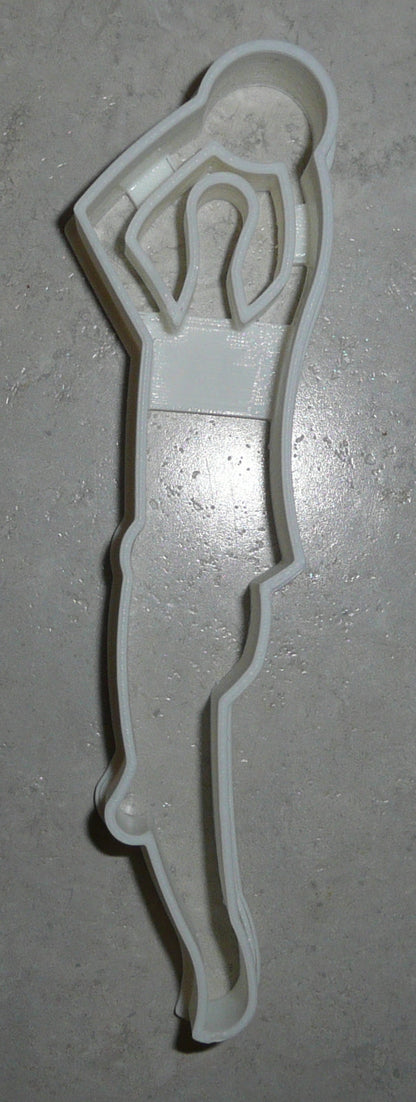 Basketball Player Shooting Ball Jump Shot Cookie Cutter Made In USA PR2415
