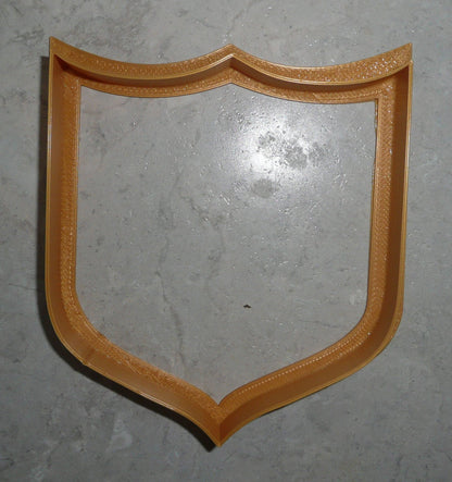 Shield Outline Badge Plaque 3 Three Point Armor Cookie Cutter Made In USA PR2423
