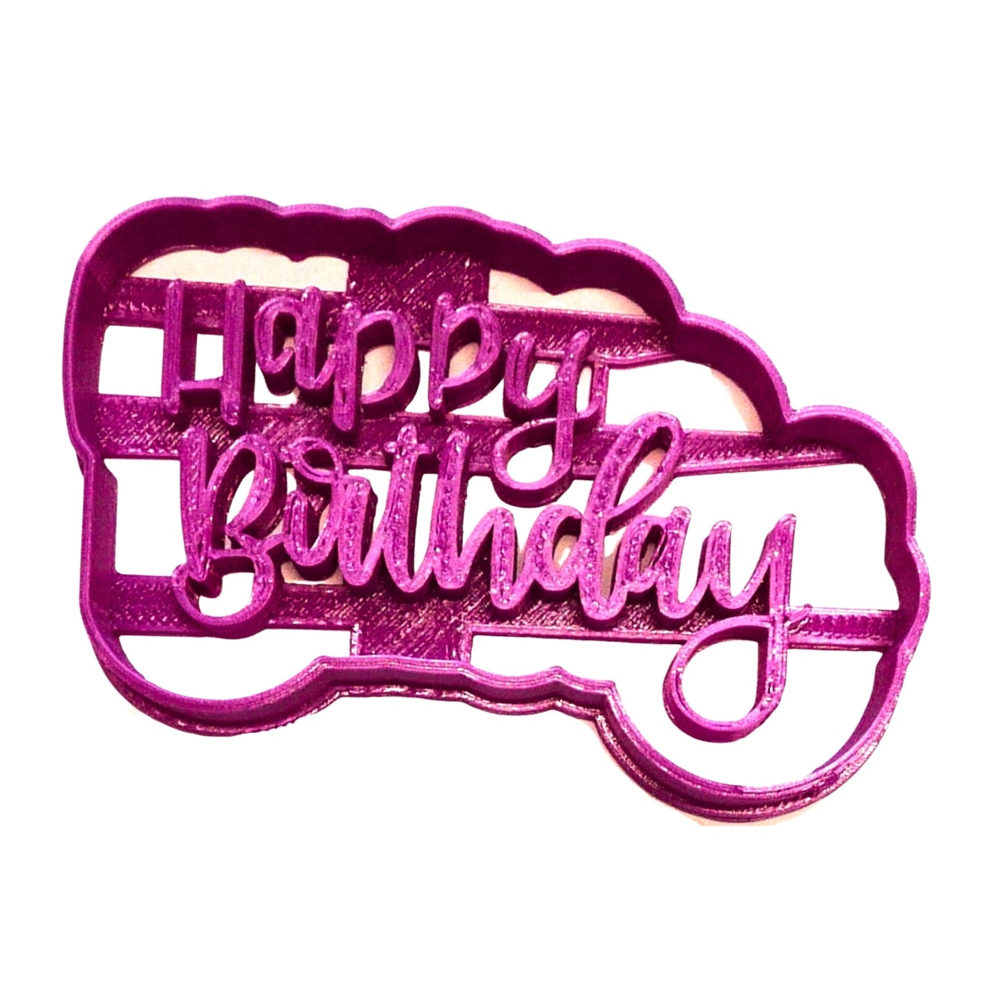 Happy Birthday Words Fun Font Party Celebration Cookie Cutter Made In USA PR2514