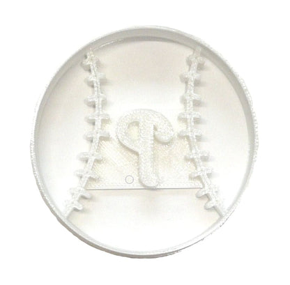 Philadelphia Phillies P Letter On Baseball Cookie Cutter Made In USA PR2539